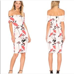 Elliatt Expose Off the Shoulder Midi Dress XS